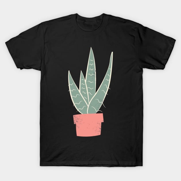 Aloe Vera in a Pot | Pastel T-Shirt by gronly